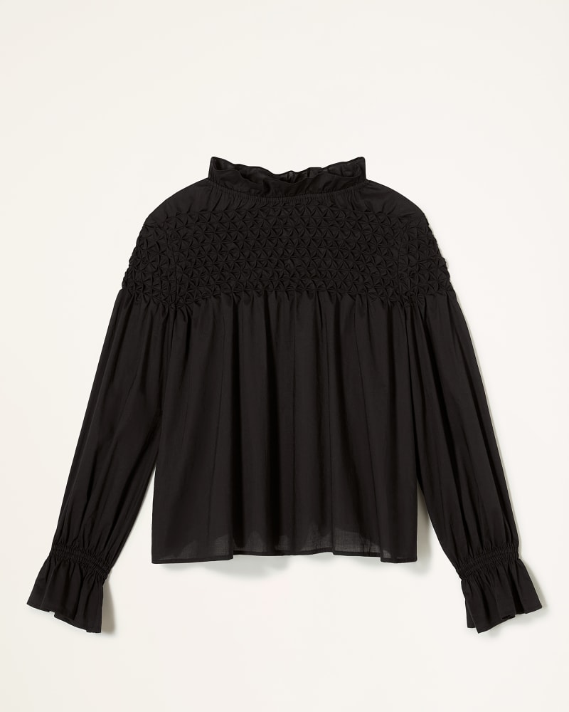 Front of a size XL Majorelle Top in Black by Merlette. | dia_product_style_image_id:319951
